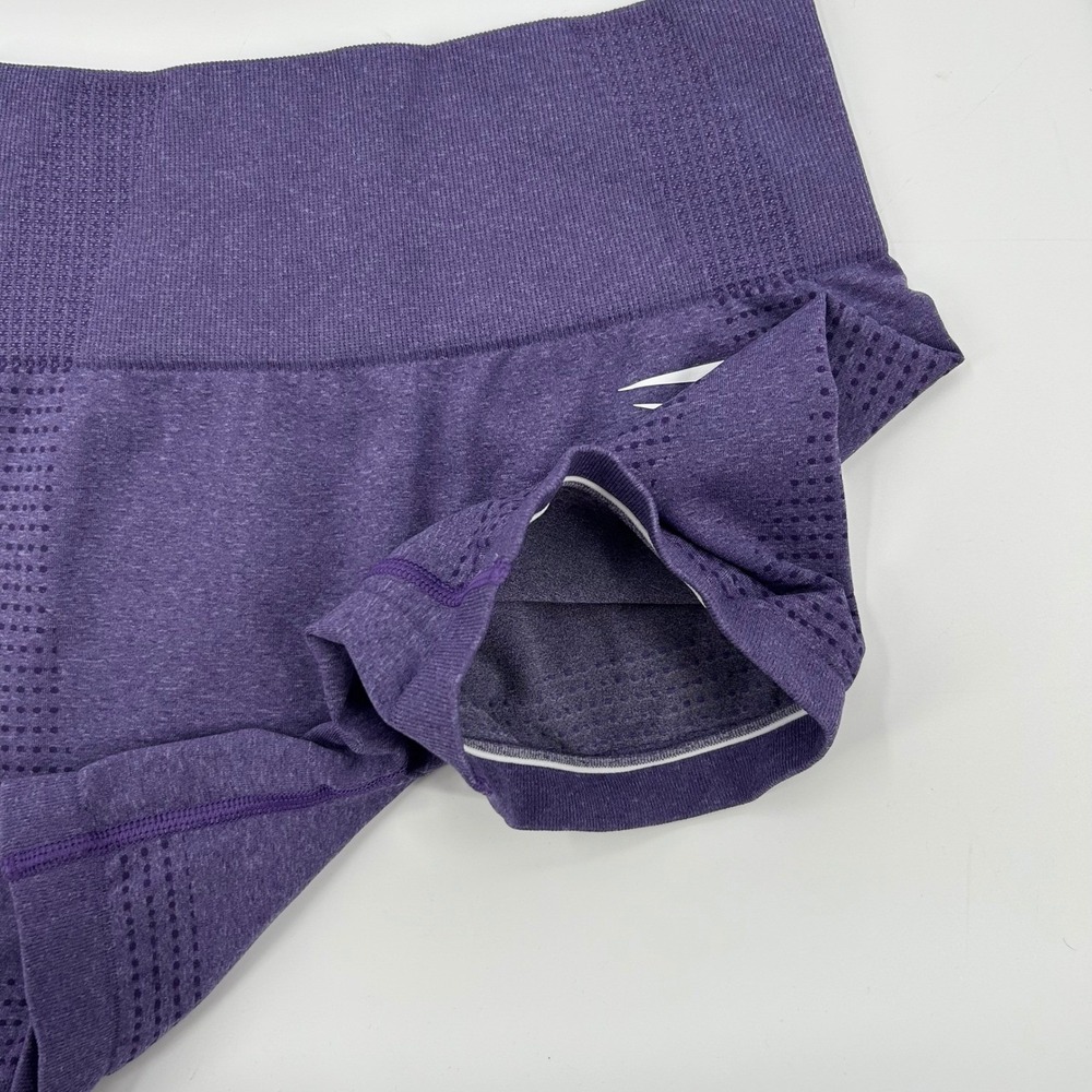 Gymshark Vital Seamless 2.0 Purple Long Sleeve Crop Top and Shorts Set Womens XS - Picture 3 of 12